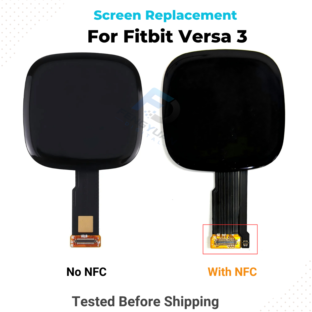 Smartwatch Touch - Fitbit Versa 3 FB511 AMOLED 디스플레이
