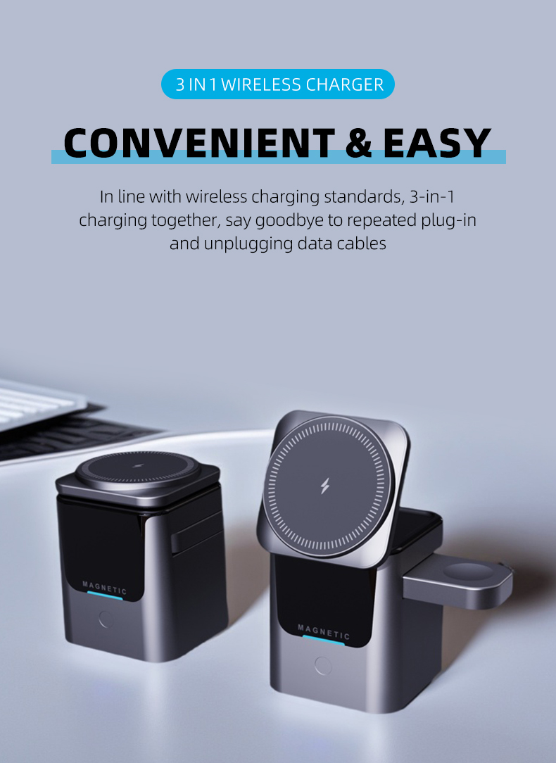 마그네틱 3 in 1 무선 충전 스테이션 접이식 큐브  - Wireless Charger Watch 리뷰 및 가격