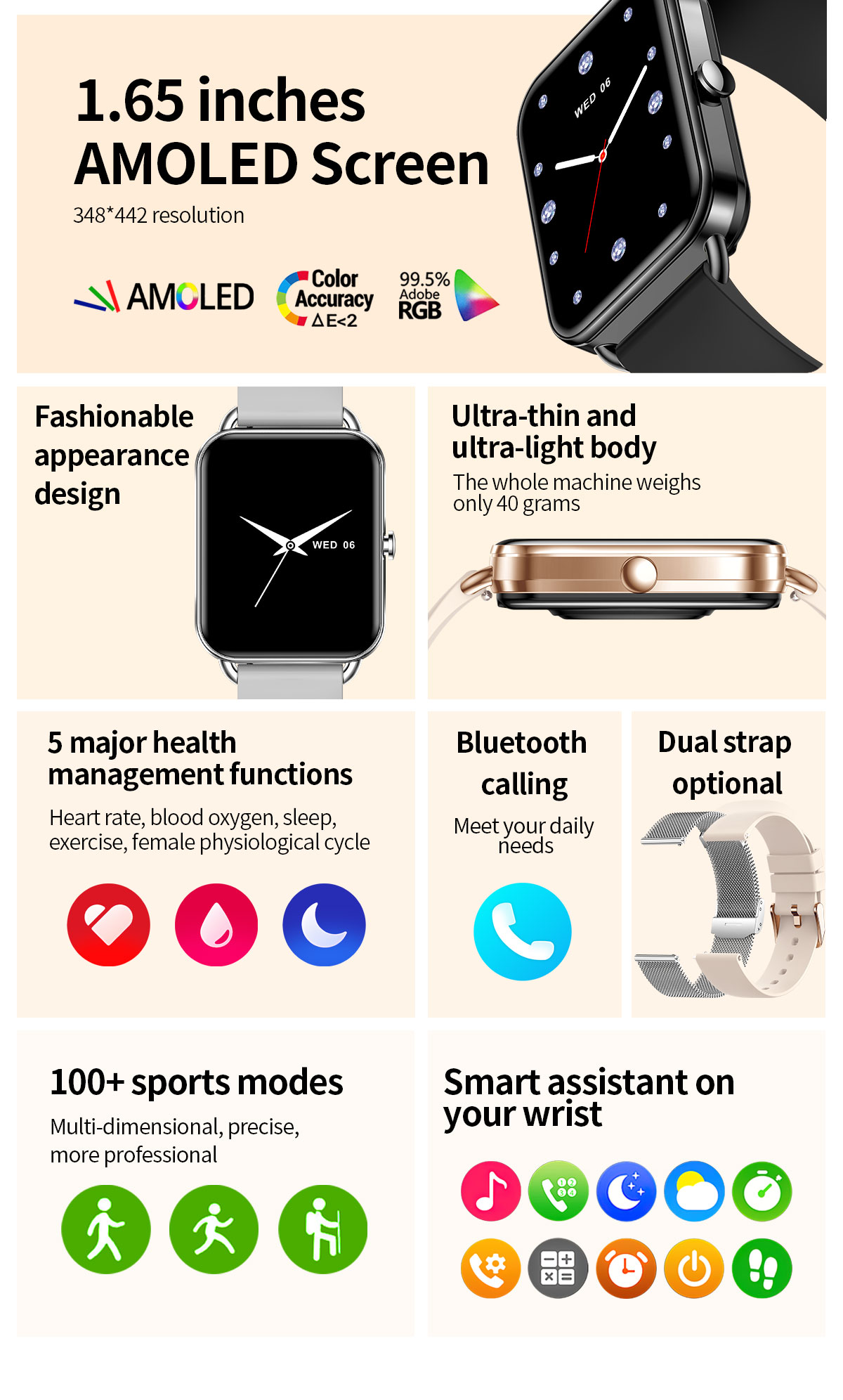 2024 스마트 워치 안드로이드 폰, 블루투스 통화,  - Android Smartwatch Accessories 리뷰 및 가격