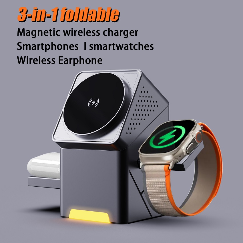 3 in 1 마그네틱 무선 충전기 접이식 15W 고속  - Wireless Charger Watch 리뷰 및 가격