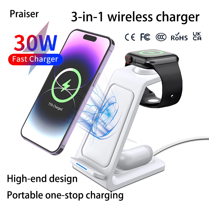 15W 3 in 1 무선 충전 스탠드 독 아이폰 삼성  - Wireless Charger Watch 리뷰 및 가격